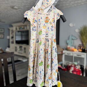 Disney friends party dress with matching headband